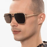 Vintage Luxury Metal Sunglasses – Unisex UV400 Fashion Shades - Himpall